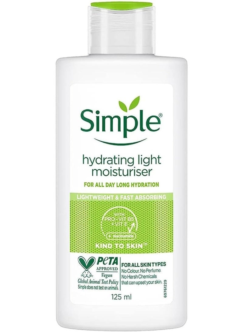 Simple Hydrating Light Daily Face Moisturizer, 125Ml - Image 1